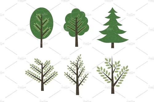 树木矢量插图素材 Tree9