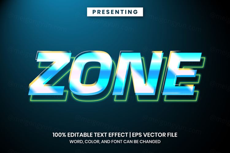 好莱坞电影级三维立体特效字体文本特效可编辑EPS矢量模板素材3d text style effect