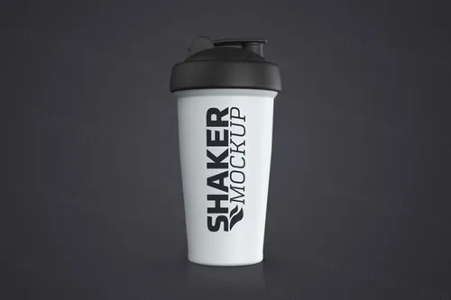 水杯模型PSD贴图模板Protein Shaker Mockup