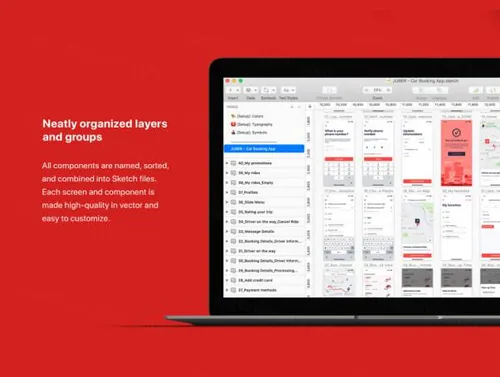 汽车预订移动用户界面套件Car Booking mobile UI K