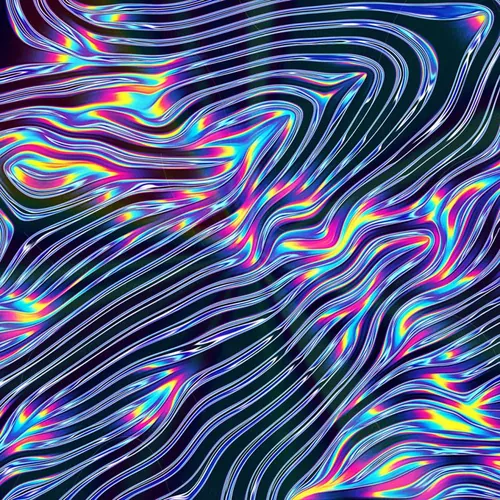 未来派镀铬金属彩虹全息渐变科技迷幻高清背景素材合辑 IRID