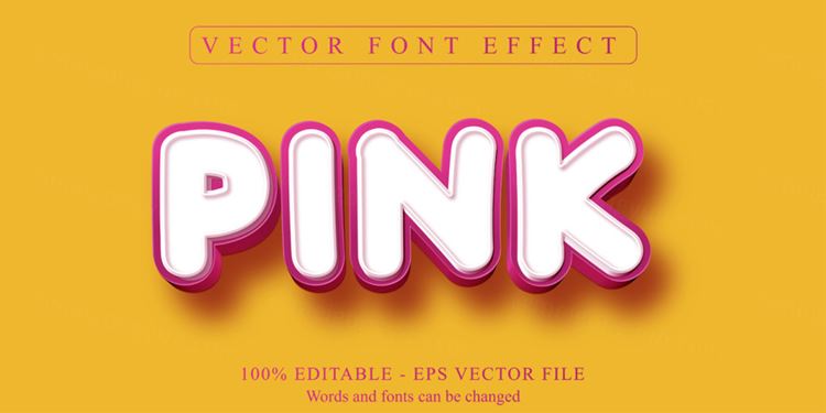 好莱坞电影级三维立体特效字体文本特效可编辑EPS矢量模板素材3d text style effect