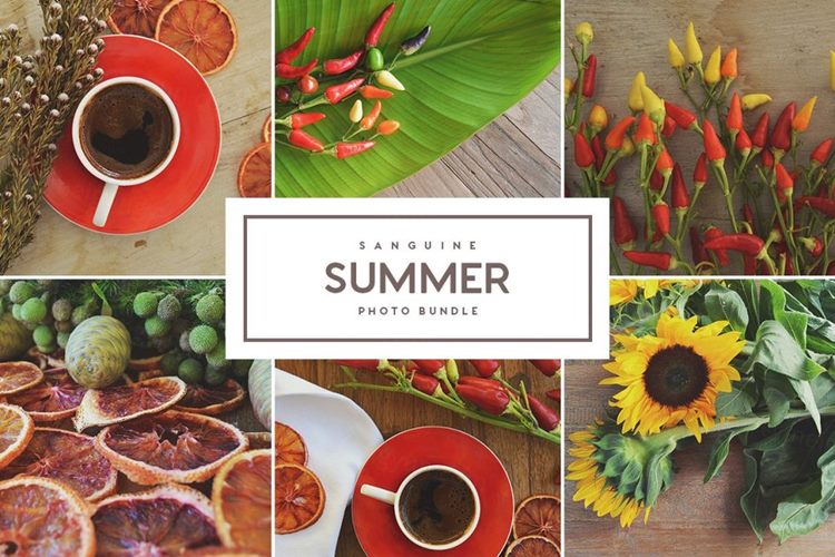 桌面场景干柠檬片和辣椒高清图片素材 Sanguine_Sum