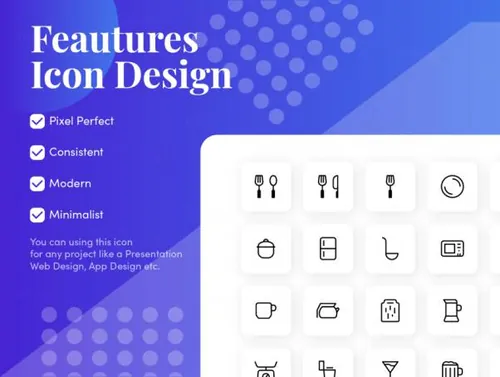 线性厨房图标Kitchen Icon myIcon