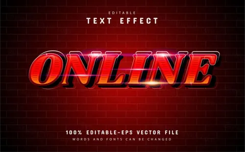 好莱坞电影级三维立体特效字体文本特效可编辑EPS矢量模板素材3d text style effect