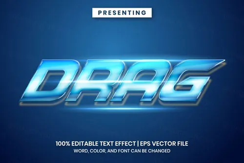 好莱坞电影级三维立体特效字体文本特效可编辑EPS矢量模板素材3d text style effect