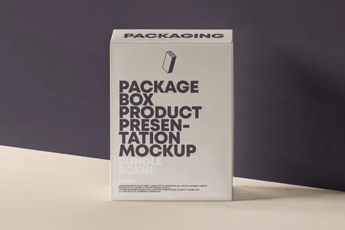 优雅的psd盒子包装样机 Psd Product Packaging Box Mockup