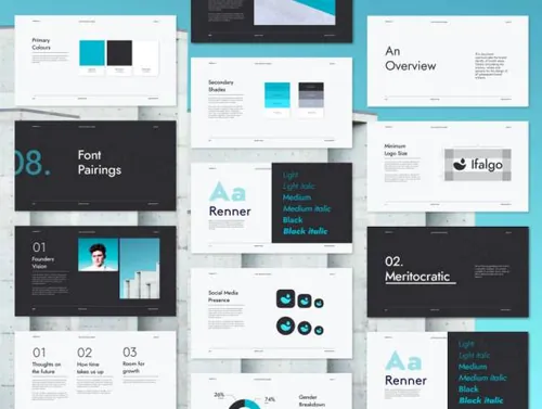 最低品牌识别指南界面Brand Identity Guidelines