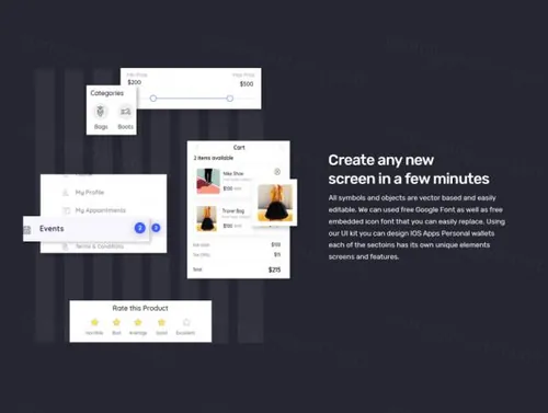 电子商务应用程序移动用户界面工具包Commerce App Mobil