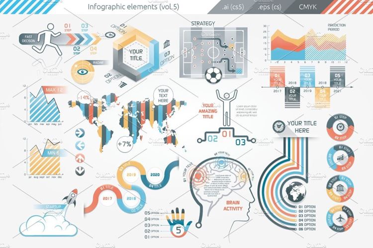 信息图表ppt素材 Infographic Elements