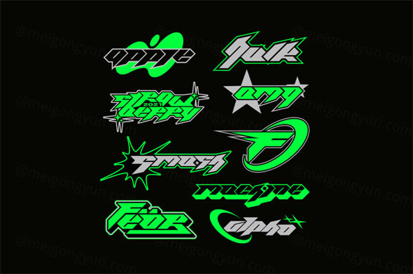 潮牌锐利运动型品牌设计LOGO徽标设计模板 HVNTER. - LOGO KIT