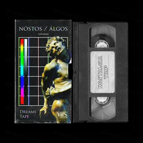 复古老物件VHS录像带磁带封面设计贴图样机模板 VHS Tape and Cover Mockup