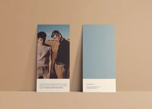 传单双面设计效果图样机模板 Vertical Flyer Mockup