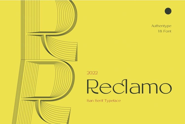 巴厘岛简约优雅时尚品牌设计广告排版英文字体家族 Reclam