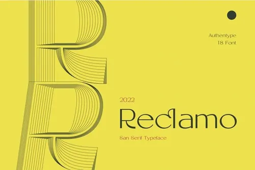 巴厘岛简约优雅时尚品牌设计广告排版英文字体家族 Reclam