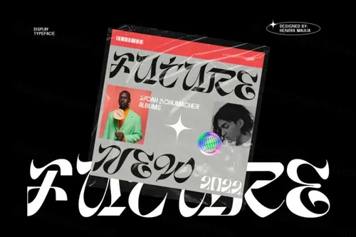 Dirtyline 工作室2022年酸性逆反差随机风格英文字