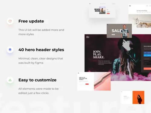 网站的杂志标题Hero Headers for your websit