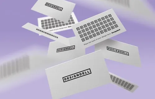 创意浮动名片样机模型Floating Business Card