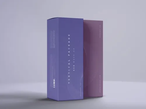 矩形立式盒子样机 Vertical Package Boxes Mockup
