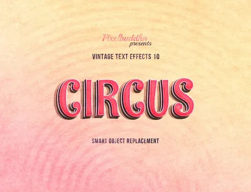 美式复古电影标题海报文本字体特效文字效果PSD模板 Vintage Text Effects