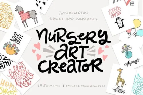 幼儿园儿童主题艺术插画素材合集 Nursery Art Cr