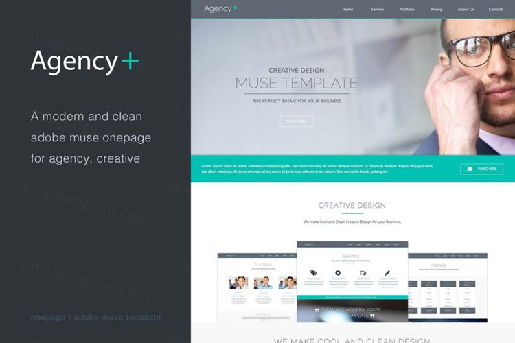 AgencyPlus - One Page Muse Tem