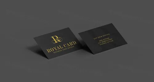 黑色名片展示PSD贴图模板Black Business Card Mockups