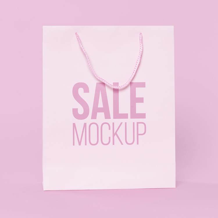 纸袋购物袋环保袋品牌设计贴图样机PSD模板 Paper bag concept with mock-up