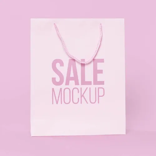 纸袋购物袋环保袋品牌设计贴图样机PSD模板 Paper bag concept with mock-up