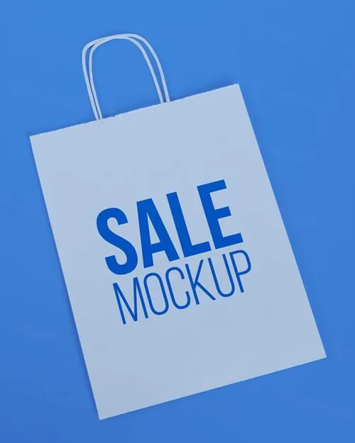 纸袋购物袋环保袋品牌设计贴图样机PSD模板 Paper bag concept with mock-up