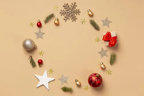 极简圣诞节主题装饰元素4K高清背景设计素材 christma