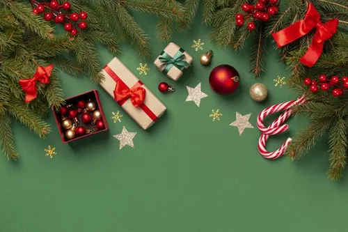 极简圣诞节主题装饰元素4K高清背景设计素材 christma