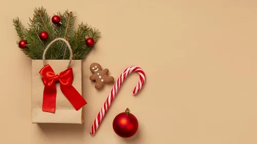 极简圣诞节主题装饰元素4K高清背景设计素材 christma