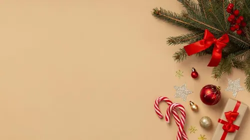 极简圣诞节主题装饰元素4K高清背景设计素材 christma