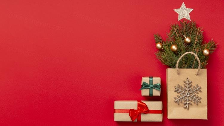 极简圣诞节主题装饰元素4K高清背景设计素材 christma