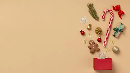 极简圣诞节主题装饰元素4K高清背景设计素材 christma