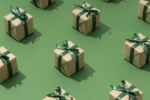 极简圣诞节礼盒礼品盒包装盒装饰元素4K高清背景设计素材 ch