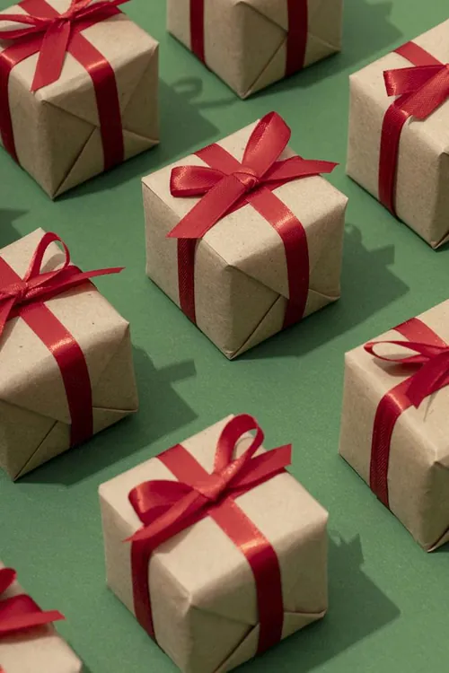 极简圣诞节礼盒礼品盒包装盒装饰元素4K高清背景设计素材 ch