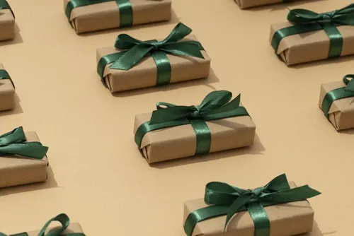 极简圣诞节礼盒礼品盒包装盒装饰元素4K高清背景设计素材 ch