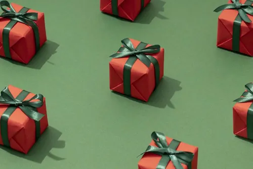 极简圣诞节礼盒礼品盒包装盒装饰元素4K高清背景设计素材 ch