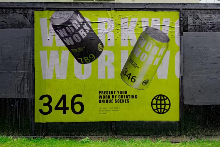 户外街头墙体宣传印刷广告贴图展示样机PSD模板 Street