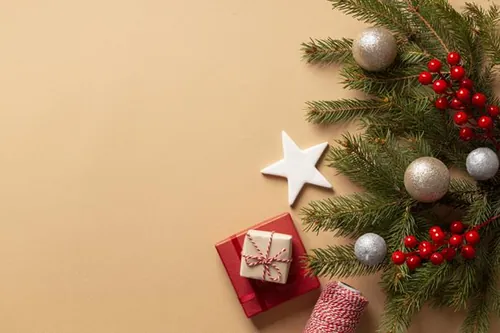 极简圣诞节主题装饰元素4K高清背景设计素材 christma