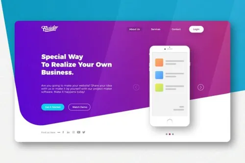 时尚网站等距概念巨无霸网页2.5D头图modern-wesbite