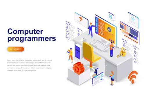 计算机程序员等距概念巨无霸网页computer-programmers