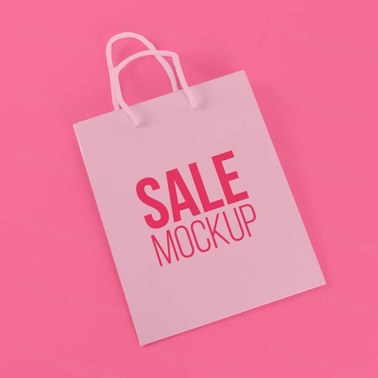 纸袋购物袋环保袋品牌设计贴图样机PSD模板 Paper bag concept with mock-up