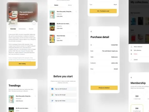 在线阅读图书应用Reading book online applica