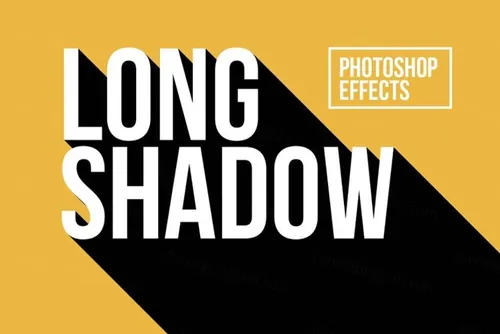 长投影特性字体图层样式 Long Shadow