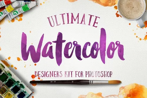 手绘水彩图层样式 Watercolor KIT  Photo