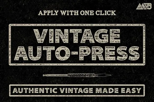 复古印刷图层样式 Vintage Auto-Press