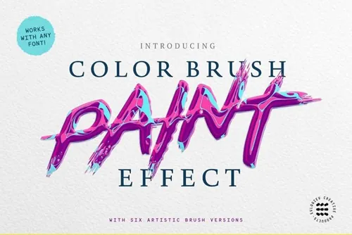 抽象涂料文字效果 ABSTRACT PAINT TEXT